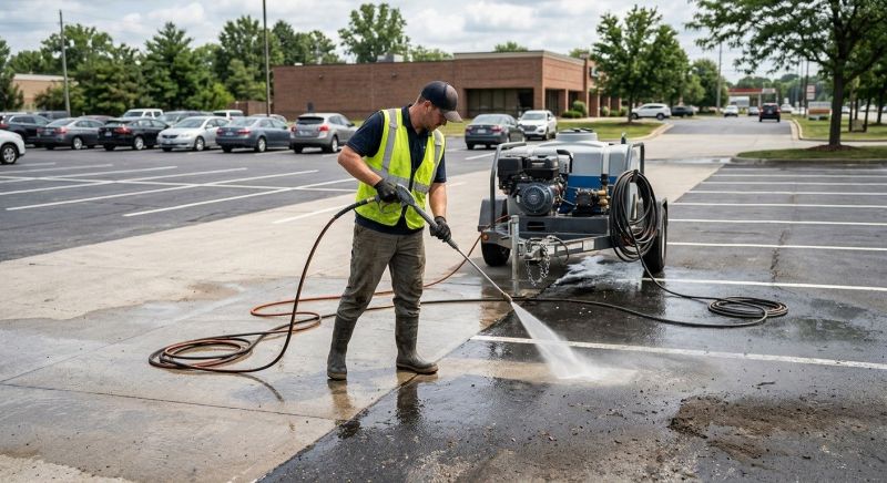 Parking Lot Power Washing Service
