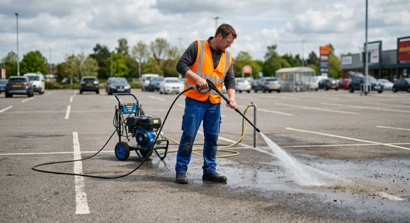 Parking Lot Power Washing